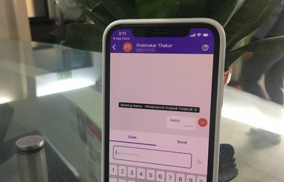 chat option in phonepe